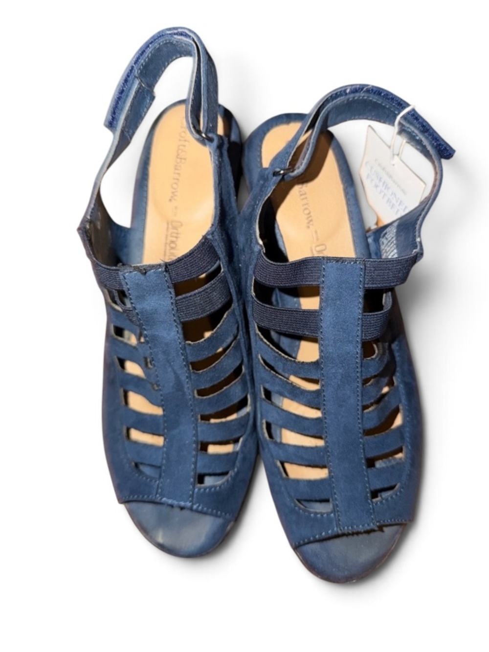 Navy Strappy Sling Back Sandals